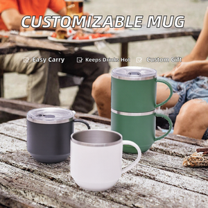Customizable Stainless Steel Vacuum <b>Mug</b> Bottle Gift <b>Sets</b> for Business Gifts-Wine Tumbler Handgrip 6-12 Hours Thermal Insulation - Product Image 2