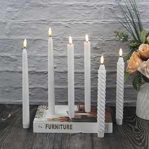 Ensemble de bougies <span class=keywords><strong>LED</strong></span> personnalisées en Offre Spéciale <span class=keywords><strong>Bougie</strong></span> conique sans <span class=keywords><strong>flamme</strong></span> pour dîner scintillant en plastique avec <span class=keywords><strong>flamme</strong></span> réelle en 3D - Product Image 5