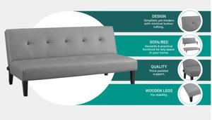 Phong Cách Hiện Đại Chân Vàng Vải Nhung Màu Grey Convertible Gấp <span class=keywords><strong>Sofa</strong></span> Giường Mở rộng Có Thể Gập Lại Cho Phòng Khách Phòng Ngủ Kim Loại Khung - Product Image 6