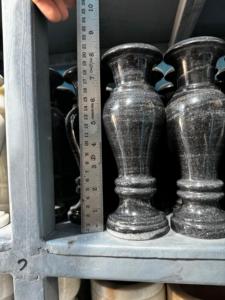 แจกันหินธรรมชาติแกะสลักด้วยมือของผู้ผลิตที่เชื่อถือได้แจกันหินอ่อนสีดำตกแต่งบ้านสไตล์โมเดิร์นตามสั่ง - Product Image 2