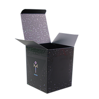 Caja de Embalaje para Velas Personalizada, Negra Mate, Impresa en Cuatro Colores con UV, Caja de Regalo de Lujo, Tarjeta Premium