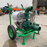 Pompe centrifuge diesel à chariot manuel, construction robuste pour l'irrigation agricole, le transfert et le drainage de l'eau
