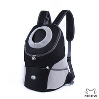 Sac à dos respirant en maille pour animaux de compagnie avec fenêtre de sortie ronde, sac de transport portable pour petits chats et chiots