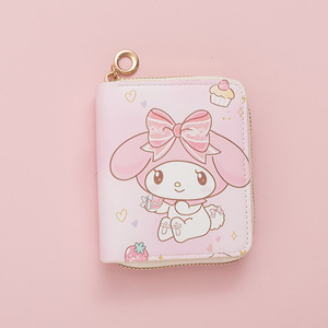 Monedero Linda Kuromi <span class=keywords><strong>Mymelody</strong></span> Cinnamoroll Pochacco Pompompurin, Tarjetero Bonito de PU para Estudiantes - Product Image 3