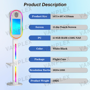 Cabine Photo Réflex Numérique à Écran Tactile Direct Usine à Vendre, Tous Accessoires Inclus, Boîtier Léger et Portable - Product Image 4