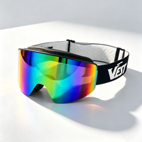 Masque de ski magnétique pour sports d'hiver, lentilles interchangeables, anti-buée UV400, compatible casque, masque de ski personnalisé