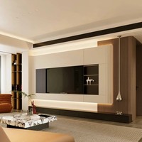 Meuble TV sur mesure en bois massif, idéal pour appartement et villa – Offre spéciale usine