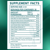 OEM Meilleures 10 en 1 Capsules d'huile amère de Sea Moss, Moringa, Curcuma, Huile de Nigelle, Oregano, Ashwagandha, Corossol, 60ml, Vitamines pour adultes, Mémoire