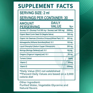 सबसे अच्छा 10 समुद्र के मोर्स, मोरिंगा, हल्दी, काले बीज का तेल, ओरेगेनो, अश्वगंधा स्रोत बिटर्स लिक्विड 60 मिलीलीटर - Product Image 3
