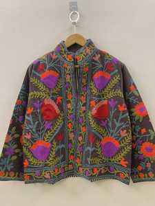 เสื้อแจ็คเก็ตผ้ากำมะหยี่ฝ้ายเย็บมือลายสัตว์พิมพ์ลายซูซานี ปักลายสไตล์ชาติพันธุ์ ระบายอากาศได้ดี คุณภาพสูง รับผลิตแบบ OEM แบรนด์ส่วนตัว - Product Image 3