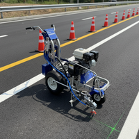 Machine de marquage routier à pulvérisation à froid de haute précision, poussée manuelle, pour autoroutes, parkings et travaux routiers en Chine