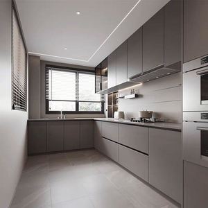 2025 noir moderne cuisine Design ensemble complet maison cuisine conçoit des armoires pour cuisine moderne fabriqué en chine - Product Image 2