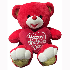 Ready to Ship Red Teddy <strong>Bear</strong> with Heart Plush Valentine's Day Stuffed Animal Toy Kawaii Girlfriend Gift Wholesale - Product Image 2