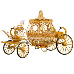 Calèche royale électrique pour mariage, véhicule de type citrouille de Cendrillon, calèche de chevaux pour visites touristiques - Product Image 4