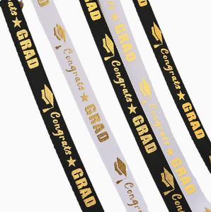 Decoraciones para Fiesta de Graduación DAMAI, Cinta de Regalo Negra y Dorada para Niños, Suministros de Decoración para el Aula, Cinta para Graduación - Product Image 5