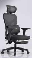 Ergonomischer Bürostuhl mit Höhenverstellung, Modernes Netzdesign, Lendenwirbelstütze, Wasserdicht, Drehbar - Für Büro, Fitness-Studio, Hotel