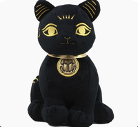 Uyeah Jelly 100% PP Coton Réaliste Chat Noir En Peluche Jouet Doux Animal Mascotte Costume Anniversaire Porte-Bonheur Conception
