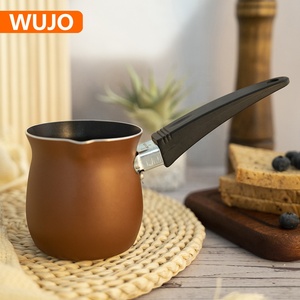 Fabricante de China Eco Friendly <span class=keywords><strong>Sartenes</strong></span> Inducción Mini Sartén de aluminio forjado para café Leche - Product Image 1