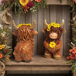Figurine d'animal de <span class=keywords><strong>zoo</strong></span> en résine peinte à la main Witt, décoration d'Halloween pour la maison et le jardin, cadeau pour l'entrée de la famille - Product Image 3