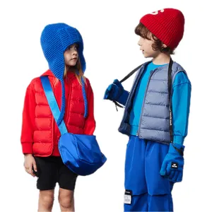 Cute 3-12-year-old boys and girls spring autumn winter warm clothes white duck down filling children's down jacket coats