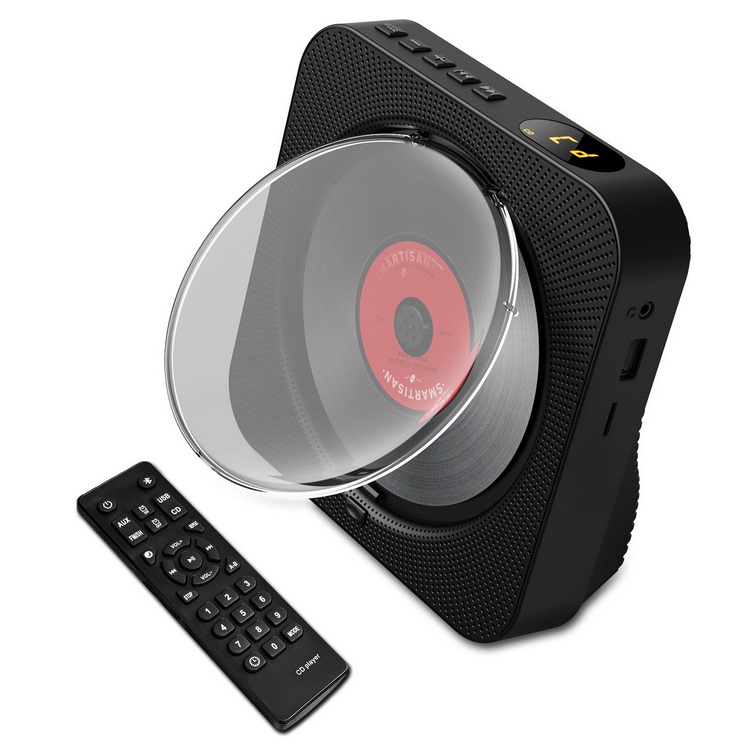 BT5.1 CD-плеер портативный музыкальный плеер FM радио Настольный CD-бегун с пылезащитной крышкой светодиодный дисплей 6 режимов A-B повторный таймер