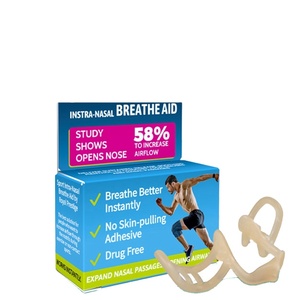 Améliorer le flux d'air Anti ronflement pince-nez dilatateur nasal bandes ouvrir votre nez respirer mieux réduire le ronflement nez évents dispositif - Product Image 1
