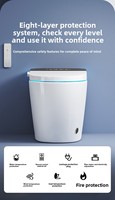 WC intelligent moderne à capteur automatique avec chasse d'eau intégrée, chauffage au sol, aromathérapie, télécommande et fonctionnement automatique