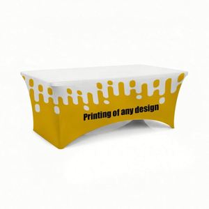 Rectangular Spandex Tablecloth Folding <b>Tables</b> Stretchy Wrinkle Resistant <b>Outdoor</b> Use Wedding Party Gathering - Product Image 6