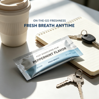 Sachet en aluminium imprimé sur mesure de qualité alimentaire pour film buccal à dissolution rapide, emballage en bande pour film à dissolution orale rapide