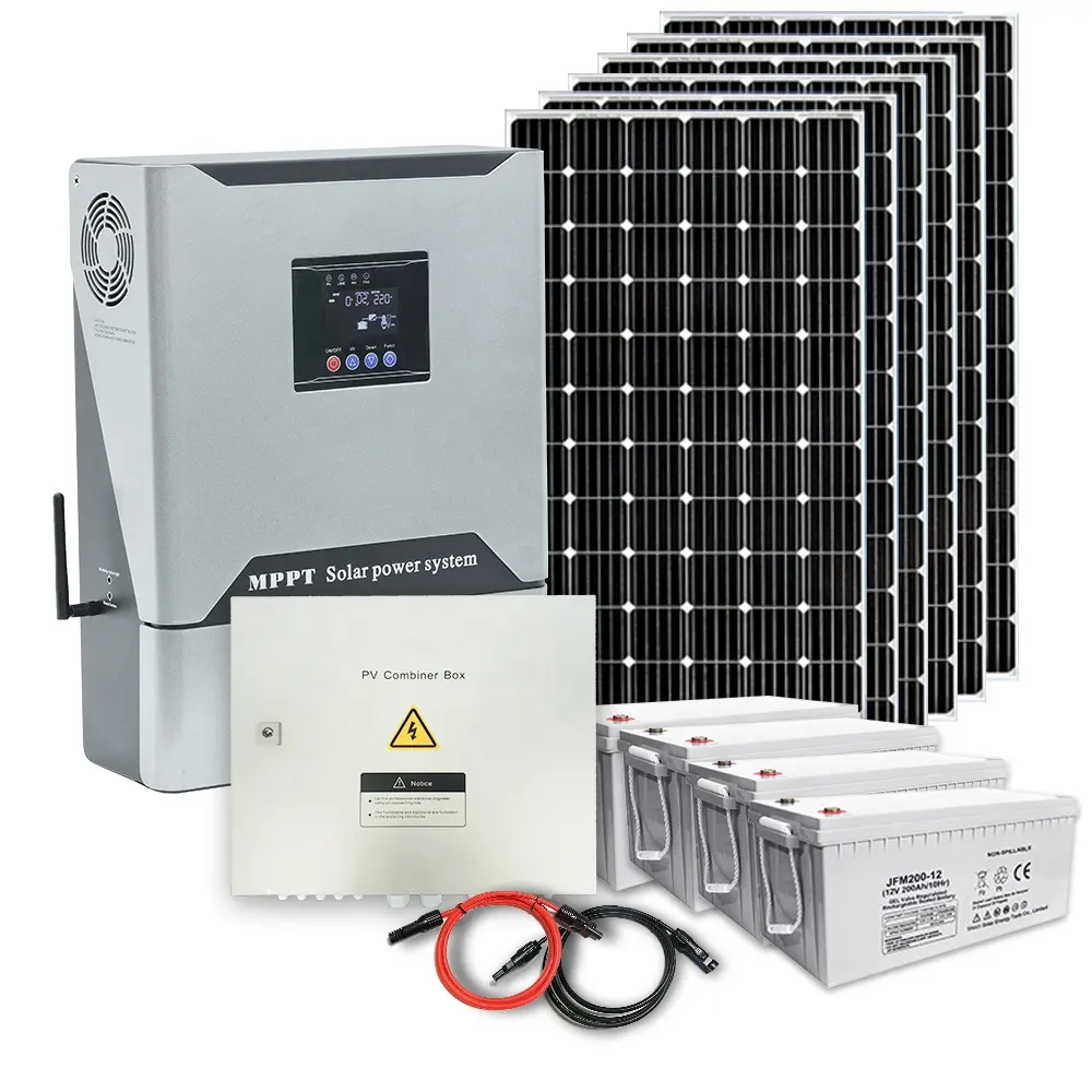 Sistema de energía Solar híbrido para el hogar, sistema de energía Solar de 1KW, 5KW, 10KW, 20KW, sin conexión a la red, para almacenamiento de energía del hogar