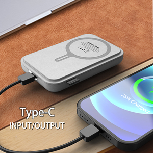 Regalo electrónico, bancos de energía de cuero personalizados con imán, batería <span class=keywords><strong>externa</strong></span> portátil de 5000MAH para <span class=keywords><strong>Iphone</strong></span>, Banco de energía magnético fuerte - Product Image 5