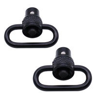 Bouton poussoir tactique QD pivotant durable de 1 "en acier inoxydable noir avec accessoires de chasse avec logo personnalisé
