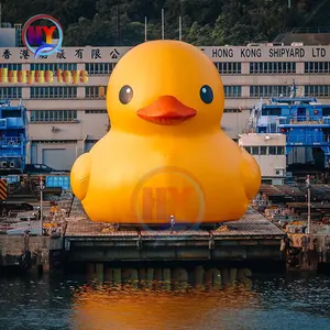 Привлекательный пользовательский логотип гигантская надувная прекрасная желтая утка для продажи