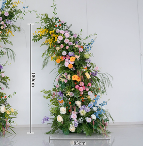 Vendita calda fatta a mano in seta rosa arco fiore arte per matrimonio cerimonia di ringraziamento cerimonia di laurea finestra di sfondo - Product Image 6