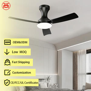 Ventilateur de plafond intelligent minimaliste de 42 pouces, commande par application/télécommande, design noir à 3 pales, lumière LED à intensité variable, moteur DC silencieux <30 dB, 6 vitesses - Product Image 1