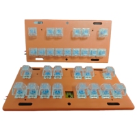 Clavier de manette de jeu Mario à 15 boutons (personnalisable en plastique) pour machines d'arcade avec éclairage LED coloré - Vente en gros usine