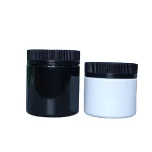 white capsule bottle with childproof safe lid 100g black Health packaging jar with safe cap