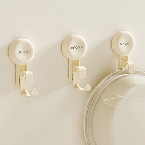 Uforu <b>Suction</b> Cup <b>Hook</b> Wall Mounted Punch Free Kitchen <b>Bathroom</b> Storage Holder - Product Image 2