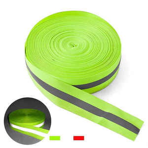 Cinta Reflectante Verde <span class=keywords><strong>WX</strong></span> para Coser, Rollo de 5 cm de Ancho, Cinta Elástica de Poliéster Reflectante para Uniformes y Ropa - Product Image 6