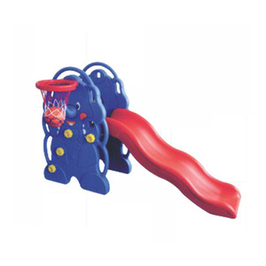 Tobogán con forma de elefante con aro de baloncesto para niños, entrenamiento de equilibrio sensorial, plástico, talla única, azul - Product Image 2
