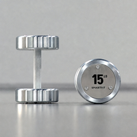 Ensemble d'haltères Smartfit de haute qualité en chrome dur, haltères chromées de 2,5 kg à 100 kg (5 lb à 220 lb), haltères en acier pleine taille pour poids libres