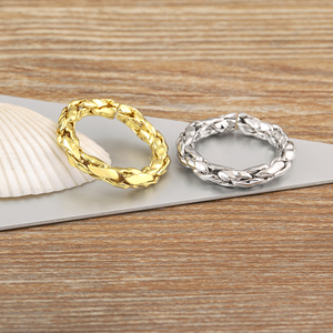 QIKU minimalista colore <span class=keywords><strong>oro</strong></span>/<span class=keywords><strong>argento</strong></span> apertura anelli regolabili <span class=keywords><strong>rame</strong></span> donne fidanzamento anniversario coppia gioielli Unisex fascino regalo - Product Image 2