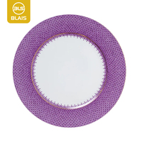 Ensemble de vaisselle de luxe en porcelaine fine Assiettes latérales en porcelaine écologique avec technique céladon réutilisable