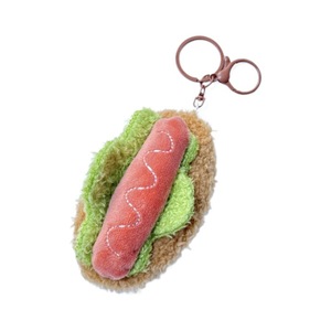 Llaveros LED con Forma de Hamburguesa de Dibujos Animados, Colgantes de Comida con Forma de Pastel de Cereza, Accesorios para Bolsos, Material de Cobre, Diseño de Muñeca Segura - Product Image 4