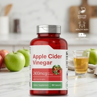 Capsules de vinaigre de cidre de pomme vegan, marque privée OEM ODM, pour la détoxification, la santé intestinale et la gestion du poids, complément alimentaire
