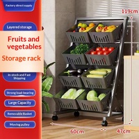 Étagère de rangement de cuisine en métal sur pied, multi-niveaux, mobile, pour collations, fruits et légumes, chariot de rangement, étagère d'organisation