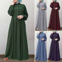 Robe Abaya décontractée pour femme, style chinois rétro, en polyester, col rond, grande taille, jupe évasée, pour mariage d'été