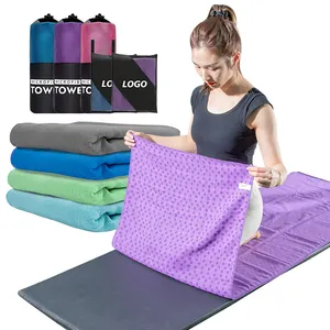 Handuk yoga panas latihan Premium handuk matras yoga kustom mikrofiber cetak kustom s【 gym handuk matras yoga khusus
