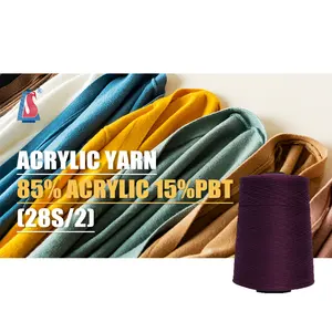 Fabrieksproductie Wollen Hals Trui Hoge Kwaliteit 2/28S Acryl Polyester Garen 85% Acryl 15% Polyester Bulk Geverfd Acrylgaren