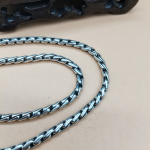 Collar <span class=keywords><strong>de</strong></span> joyería Punk S925 para hombre 100% tejido puro personalidad Vintage <span class=keywords><strong>plata</strong></span> 925 <span class=keywords><strong>Cadena</strong></span> <span class=keywords><strong>de</strong></span> cuerda 100% <span class=keywords><strong>plata</strong></span> esterlina pura - Product Image 4
